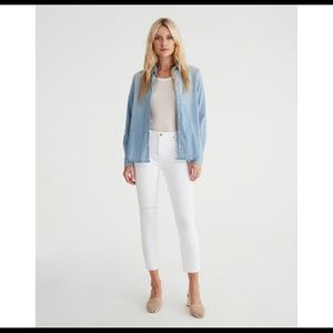 Isabelle Ripped High Waist Ankle Straight Jeans